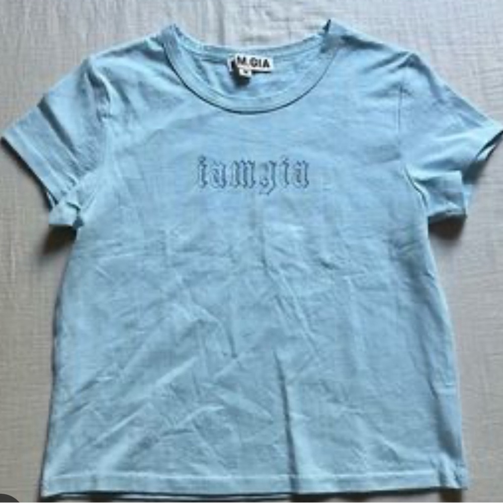 I Am Gia blue short sleeve shirt